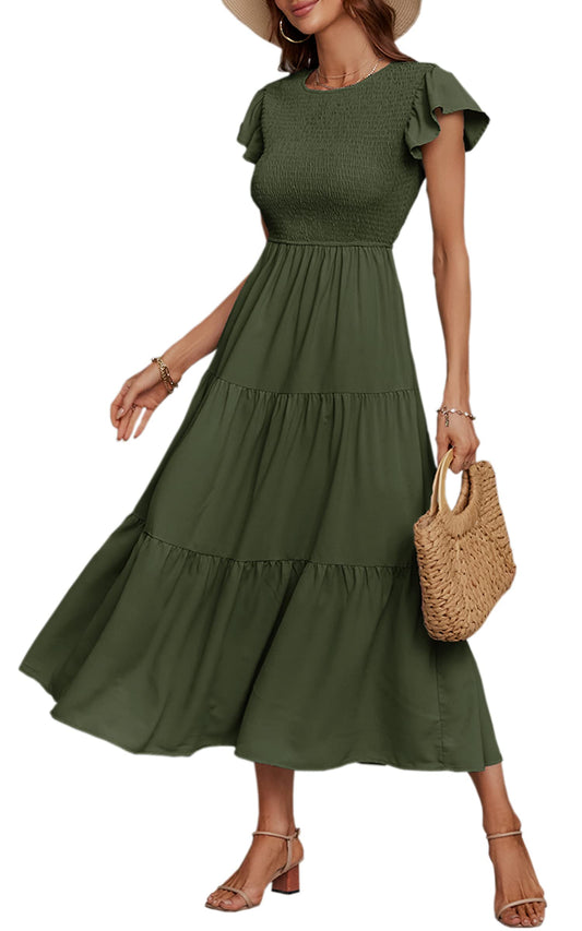 Vestido para Mujer de Color Verde Militar